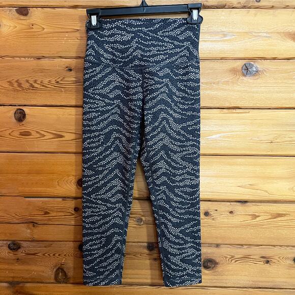 ZELLA Blue Dot Cropped Leggings Size XS - Picture 1 of 7